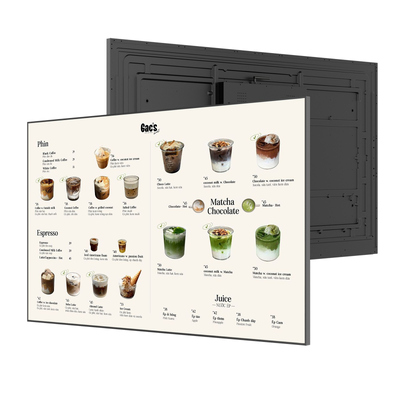 Quality Large Size Digital Menu Boards 75 Inch LCD Advertising Display for Food Chain factory