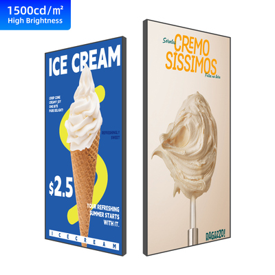 Quality 43-86 Inch High Brightness LCD Displays Digital Window Signage factory