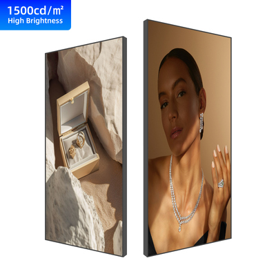کیفیت نمایشگرهای LCD با روشنایی بالا 4K UHD سایز 55 اینچ با 1500 نیت برای ویترین فروشگاه کارخانه