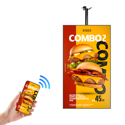 Qualité Fenêtre murale LCD à couleur complète Tableau de menu numérique Animation Publicité Plafond suspendu usine