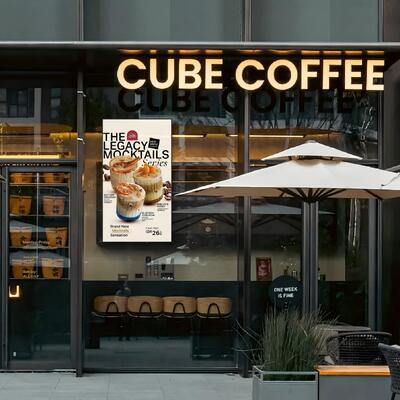 Quality High Bright Digital Window Displays 3840x2160 For Restaurants Storefronts Salons factory