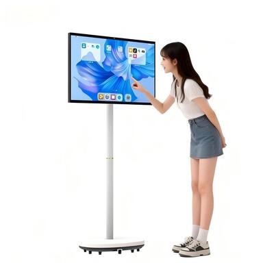 Jakość Przenośny telewizor na kółkach z inteligentnym ekranem dotykowym 24 cale 27 cali 32 cale fabryka