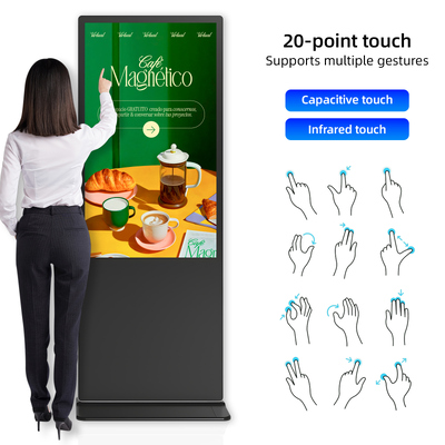 Jakość Pojemnościowy ekran dotykowy cyfrowy kiosk reklamowy 43 cale fabryka