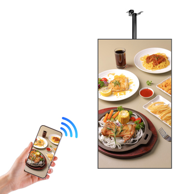 Kwaliteit Plafond gemonteerd Hangend Digitaal Signage Lcd Restaurant Menu Poster Ad Screen fabriek