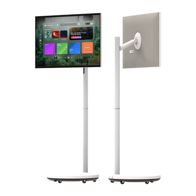 Quality 27" Portable Smart TV on Wheels Touchscreen 1080p Android 12 OS factory