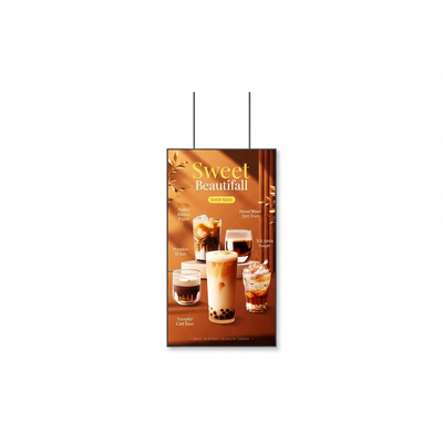 Quality High Brightness Indoor Window Display Shop Hanging LCD Digital Signage 4K Resolution factory