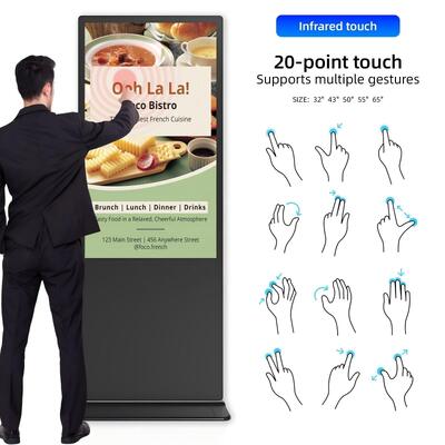 คุณภาพ ดินยืนจอ LCD โฆษณาเล่นจอสัมผัส Kiosk Display ศูนย์การค้าดิจิตอล โรงงาน
