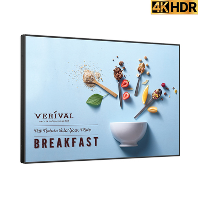 Quality 4K Android 14 Wall Mounted LCD Display for Indoor Commercial -E6 Model Series factory