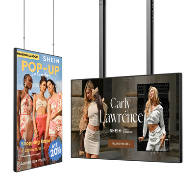 Quality Indoor Digital Signage Window Advertising Screen Hanging Mounted LCD Display factory