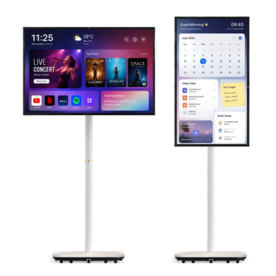 Qualität Tragbarer Android Smart TV Touchscreen Monitor mit Rädern für Zuhause Fabrik