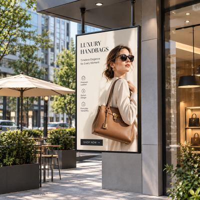 Quality Retail Store Hanging Digital Poster Display High Brightness Window Advertising factory