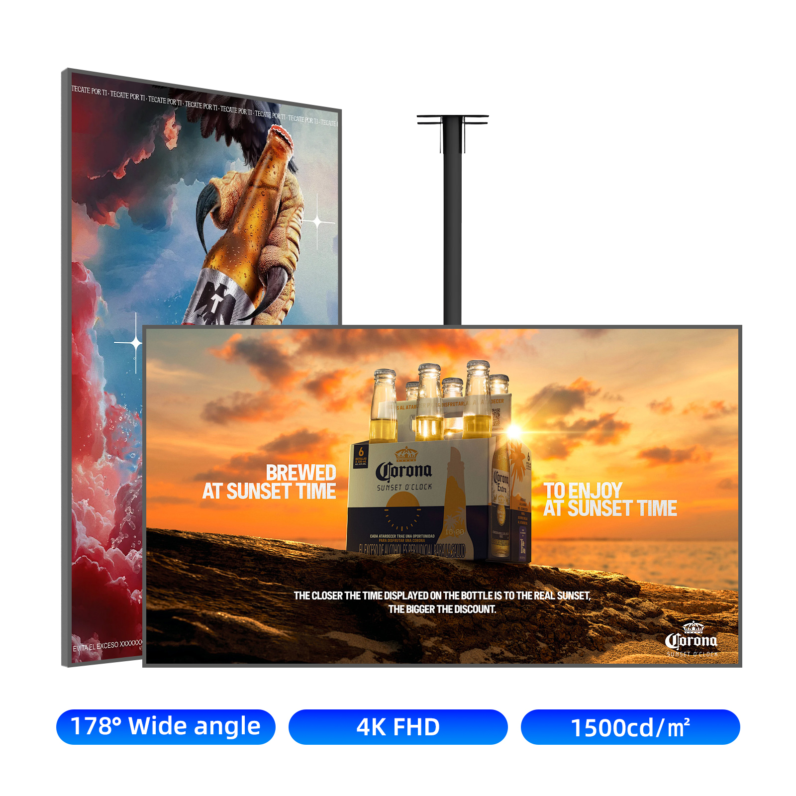 DLED Backlight 55 to 65 Inch Indoor Digital Signage Display with Energy ...
