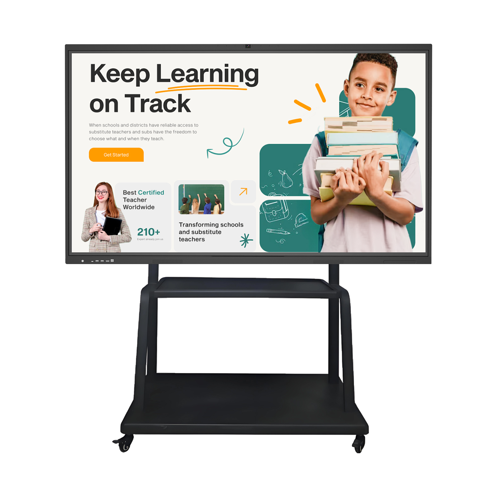 110 Inch 4K Interactive Smart Board Touchscreen Whiteboard for ...