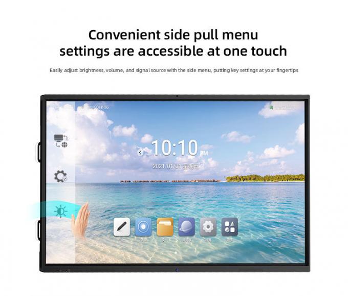 86 Inch Android 14 Interactive Smart Board Touch Screen Flat Panel for ...