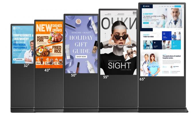 32 Inch Compact Floor Standing Digital Advertising Signage Display for ...